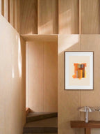 Hikari (光) — Light print by Angeline Harrington, shown in a bach with a dark wall