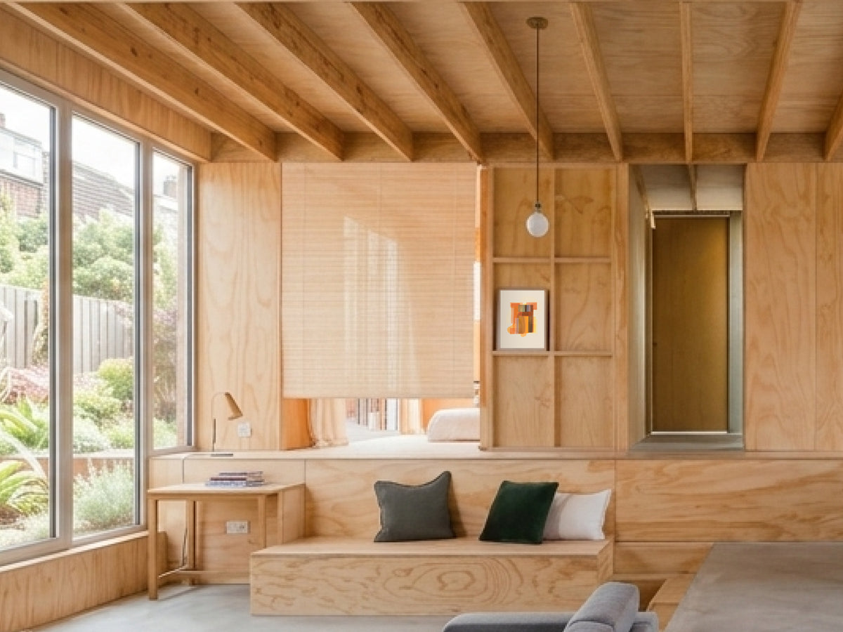 Hikari (光) — Light print by Angeline Harrington, shown in a living room