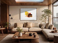 Koku (刻) — Moment print by Angeline Harrington, shown in an apartment with a dark wall