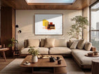 Koku (刻) — Moment print by Angeline Harrington, shown in an apartment with a dark wall