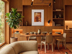 Ne (根) — Foundation print by Angeline Harrington, shown in a dining room with a dark wall