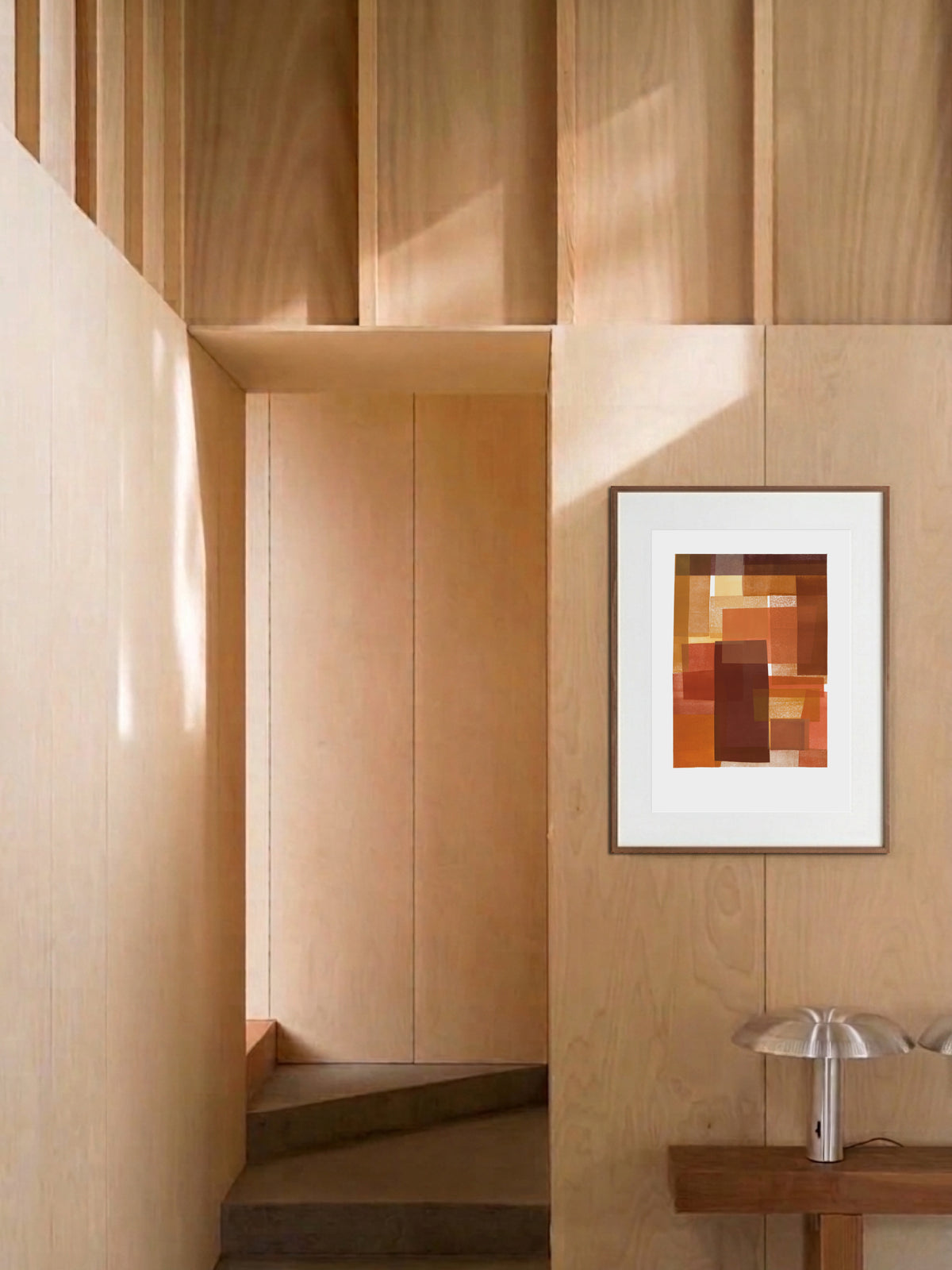 Ne (根) — Foundation print by Angeline Harrington, shown in a dining room with a dark wall