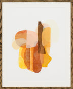 Shizu (静) — Calm, monoprint by Angeline Harrington, framed