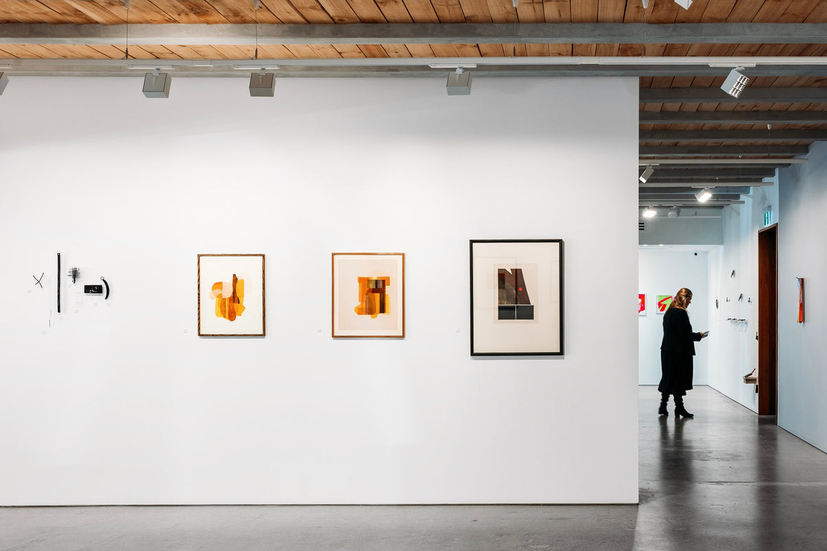 Angeline Harrington's monoprints exhibited at Webbs gallery